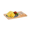 109961 Alpinia Tagliere per formaggio in bamboo con piastra in ardesia accessori