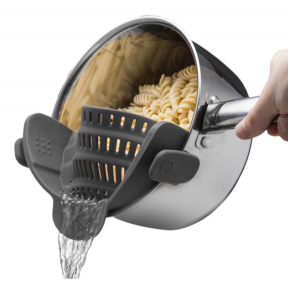 Scolapasta a bordo pentola in Silicone morbido con clip di aggancio 22