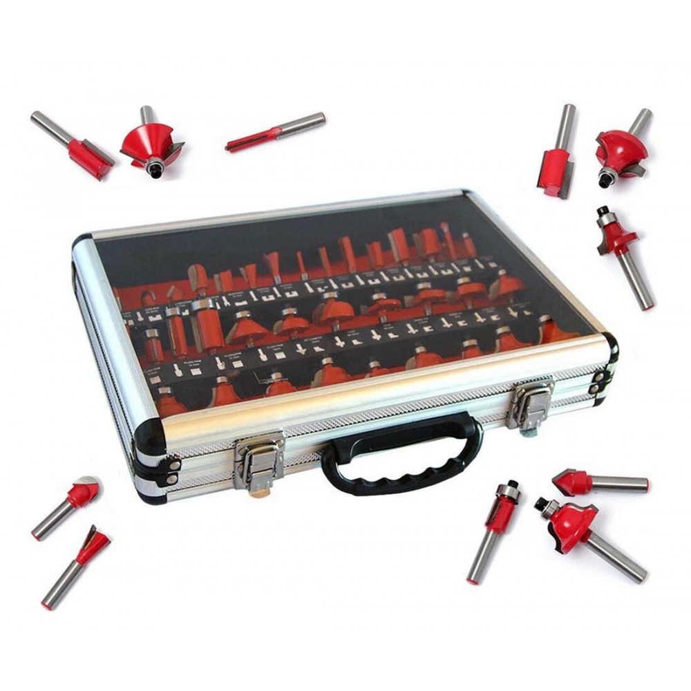 SET FRESE FRESA PUNTE PANTOGRAFO VERTICALE LEGNO BORDATRICE 8 MM 12 Pz Larghe 8458760 - Foto 5