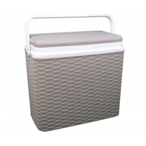 ADRIATIC 271674 Frigo portatile da 24 lt in PP GRIGIO trama RATTAN 40x37x23cm