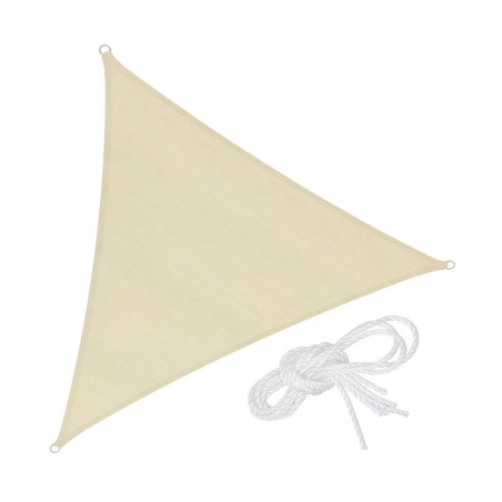 Telo triangolare Ombreggiante 482384 Beige 5x5x5mt tenda a vela con corda