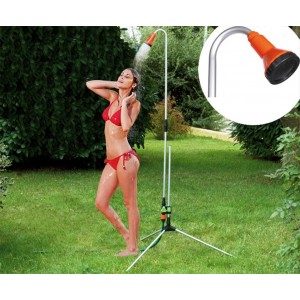 Doccia da esterni con struttura estensibile per giardini e piscine facile montaggio