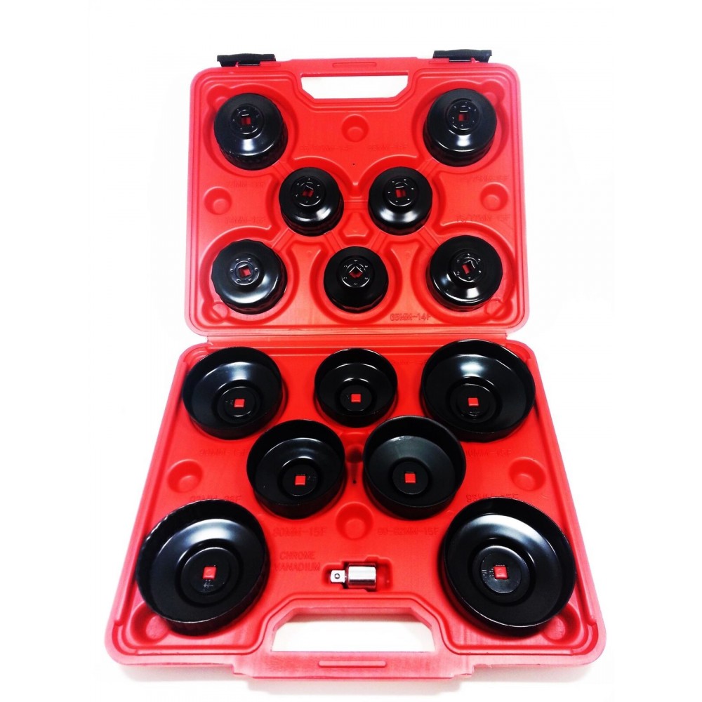 Kit Filtro Olio 15 Pezzi Set Chiavi Filtro Olio 15 Pezzi - A Tazza/bussola, In Valigetta, Per Manutenzione Auto Tazza Filtro Olio - Foto 4