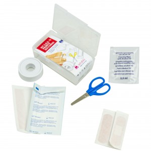 SETABLU Kit SOS Pronto soccorso 931507 cerotti forbicine bande idrofile 7 pezzi