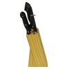 Ceppo di coltelli in acciaio inox 593732 Gusto Casa da 8 Pezzi base in legno