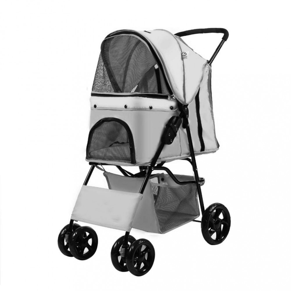 Shineey Passeggino trio, combinazione carrellino per bebè 3 in 1 passeggino cittadino con buggy pieghevole di lusso con carriola per bambini ad alta vista portatile con neonato (D2 BLACK, H2-D