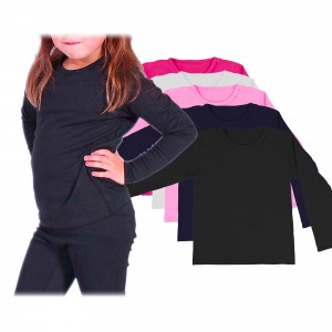 Maglia Bambina Midd termica girocollo VKA33 con interno felpato manica lunga