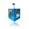 Acquario in plastica rigida 4,5 litri  6 led 2w con filtro vari colori risparmio energetico 28,5 x 18,6 x 24,5 cm 