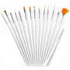 Set 15 pennelli nail art ricostruzione unghie