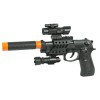 Pistola giocattolo Pk3 per bambini 101276 con luci e suoni silenziatore