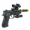 Pistola giocattolo Pk3 per bambini 101276 con luci e suoni silenziatore
