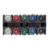 Set 200 fiches colorate in apposito contenitore chips per poker texas hold em