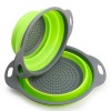 Set di 2 Scolapasta in silicone ripiegabili su se stesso ø 20 e 24 cm multiuso