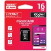 Scheda memoria GOOD RAM microsd card 16 GB con adattatore SD Classe 10 100MB/s