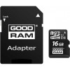 Scheda memoria GOOD RAM microsd card 16 GB con adattatore SD Classe 10 100MB/s