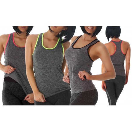 Canotta Donna Aseniza - In Cotone, Scollo A V, Senza Maniche, Stile Casual - Foto 4