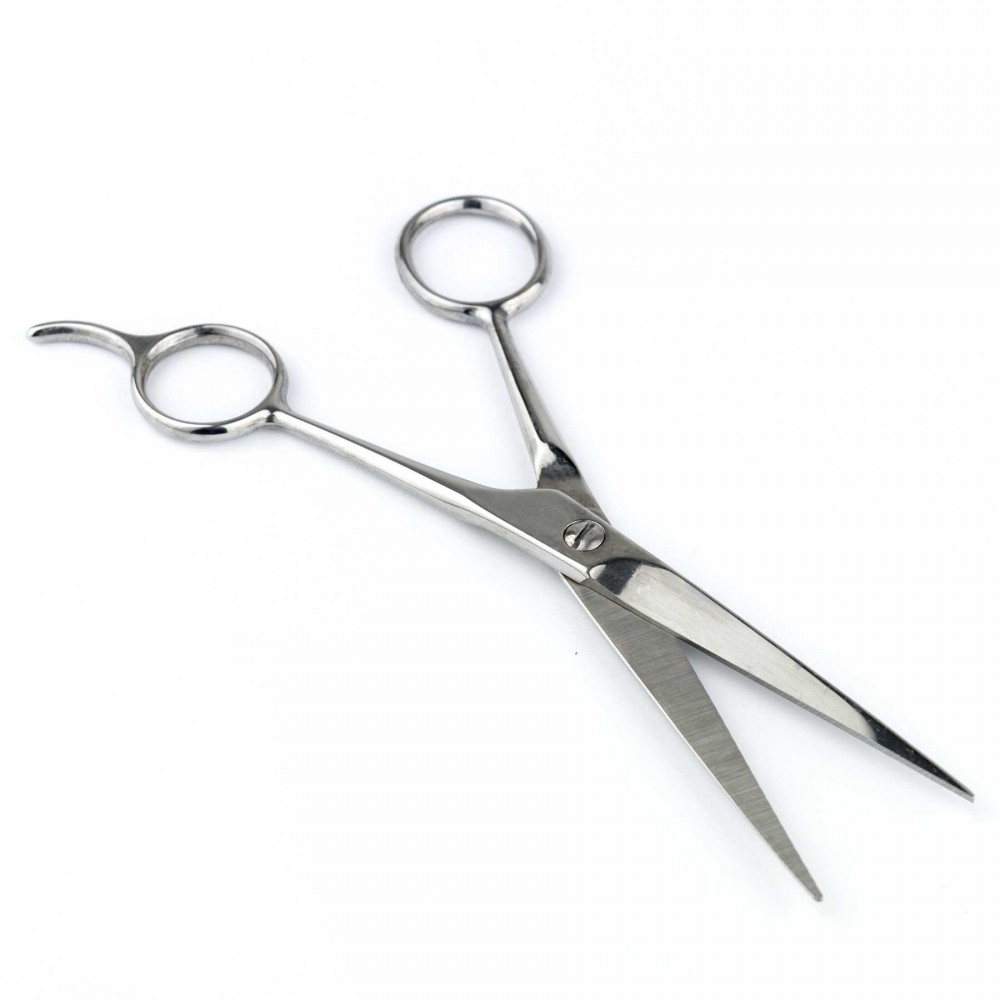 Forbici da barbiere 154990 OMNIA ACCIAIO inox 16cm lama retta hairstyle