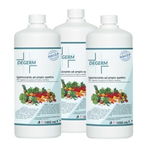 Pack 3 pz DEGERM sanificante e igienizzante per lavare frutta e verdura da 1 LT