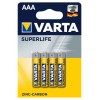 Confezione da 4 batterie mini stilo AAA Varta 676187 zinco carbone 1.5V