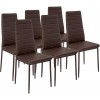 Set di 6 sedie in Ecopelle Modern Design PENNY Seduta imbottita 41x45x98,5cm