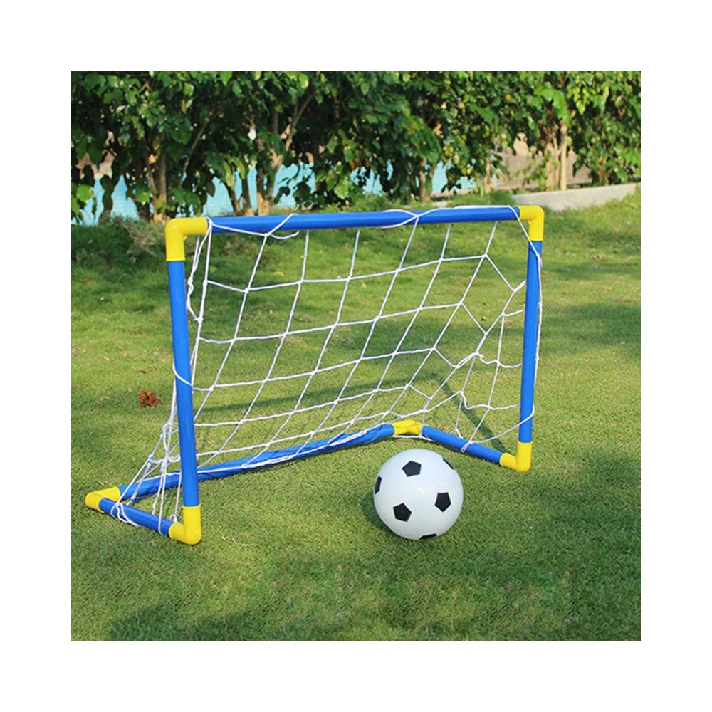 Display4top Porta Da Calcio Pop-up Per Bambini, 2 Reti Con Borsa Trasporto, Paletti, Per Interno Ed Esterno
