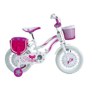 Bicicletta FIOCCO BKT taglia 16 bici per bambina età 5 - 8 anni con rotelle