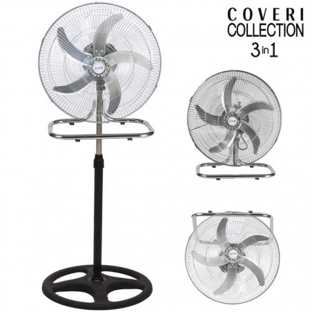 Coveri Ventilatore 3 in 1 multifunzione 65 watt pala 50cm Piantana,Tavolo,Parete