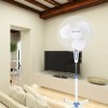 DGSUMMER Ventilatore piantana pala 40cm 3 velocità potenza 45W 130h cm con luce