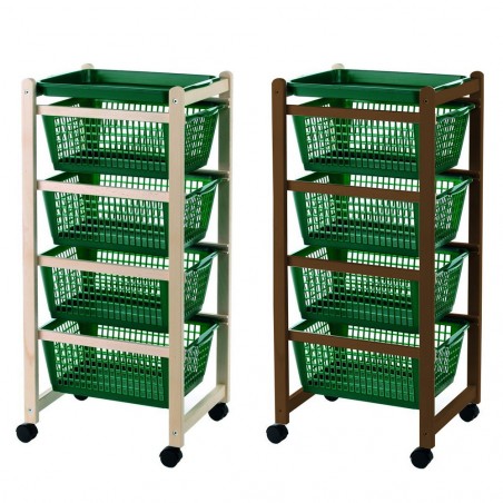 Carrello cucina 922-152 vassoi estraibili 4 cesti plastica 4 ruote 36x30xh82 cm