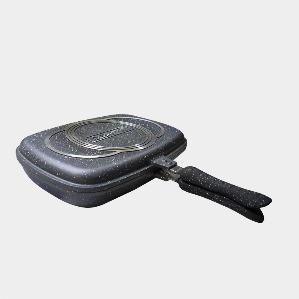 Iwachu Nambu Ironware 23029 Iwachu Poêle à griller avec manche en bois Noir Diamètre intérieur 24,5 cm Compatible induction
