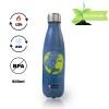 Bottiglia MONDO acciaio doppia parete ID0033 riutilizzabile 500ml blu senza BPA