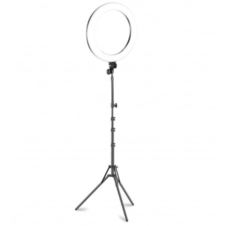 Lampada ad anello luce led 26 cm faro selfie con treppiedi 187134 potenziometro