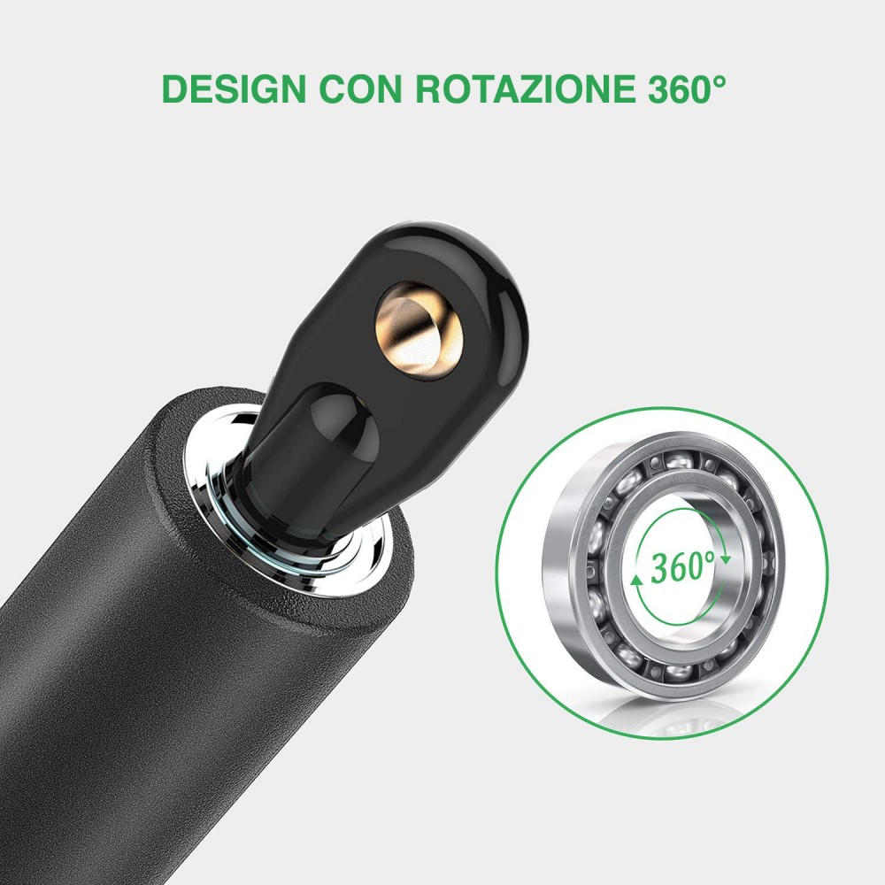 CORDA PER SALTARE 3 M In Acciaio Verniciato Regolabile In PVC Colore Nero 16947