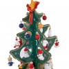 Addobbo natalizio 740190 carillon albero di natale base in legno 25x20 cm