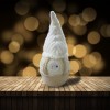 Gnomo bianco di Natale decorazione 308029 luce a batterie 15x15x45h cm
