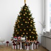 Treno per albero di Natale a batteria 258108 con luci e suoni 36 pezzi 80x19 cm