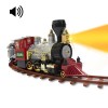 Treno per albero di Natale a batteria 258108 con luci e suoni 36 pezzi 80x19 cm