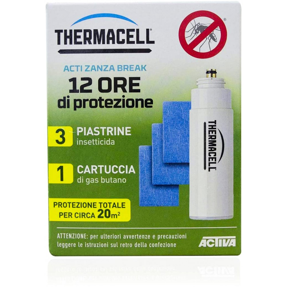 Thermacell Antizanzare Portatile + Set di Ricarica 12 ore Piastrine e