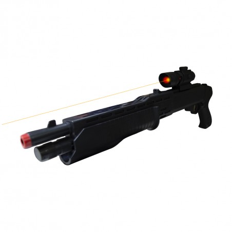 Fucile doppia canna calibro 6 mm arma giocattolo con laser RK302