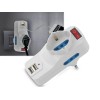 Adattatore multipresa salva spazio con 2 porte usb interruttore con spina schuko
