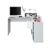 Scrivania con libreria integrata angolare 265964 con cassetti BIANCO e CEMENTO