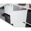 Scrivania con libreria integrata angolare 265964 con cassetti BIANCO e CEMENTO