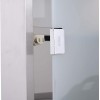 Armadietto porta medicinali con chiave acciaio inox vetro satinato 30x12x45h cm