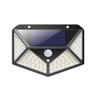 Lampada a ricarica solare 641006 sensore di movimento 100 LED angolo luce 270°