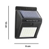 Faretto da muro a ricarica solare e sensore di movimento SMD led 20 LED 1200mAH