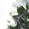 Albero di Natale da tavola 343636 verde e grigio 60H cm con decorazioni su rami