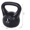 Kettlebell fitness da 8kg in pvc 186960 con sabbia e maniglia anti sfregamento