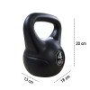Kettlebell fitness da 4kg in pvc 186946 con sabbia e maniglia anti sfregamento