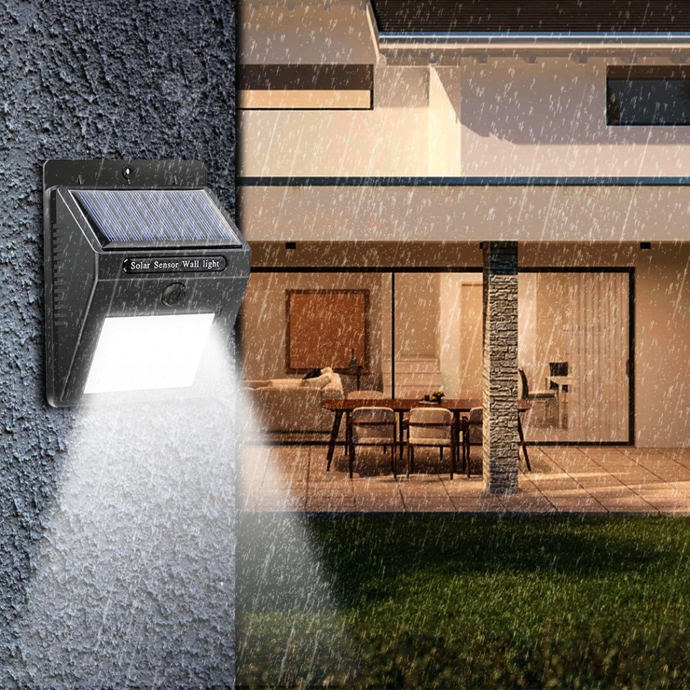 Kit 2pz Faretto Solare 384 LED Smd Sensore Di Movimento Con Telecomando Hs V97 8435666355393