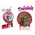 Orologio sveglia tonda da comodino MINNIE MOUSE 9 cm decorata con la graziosa Minnie con piedini WD16051